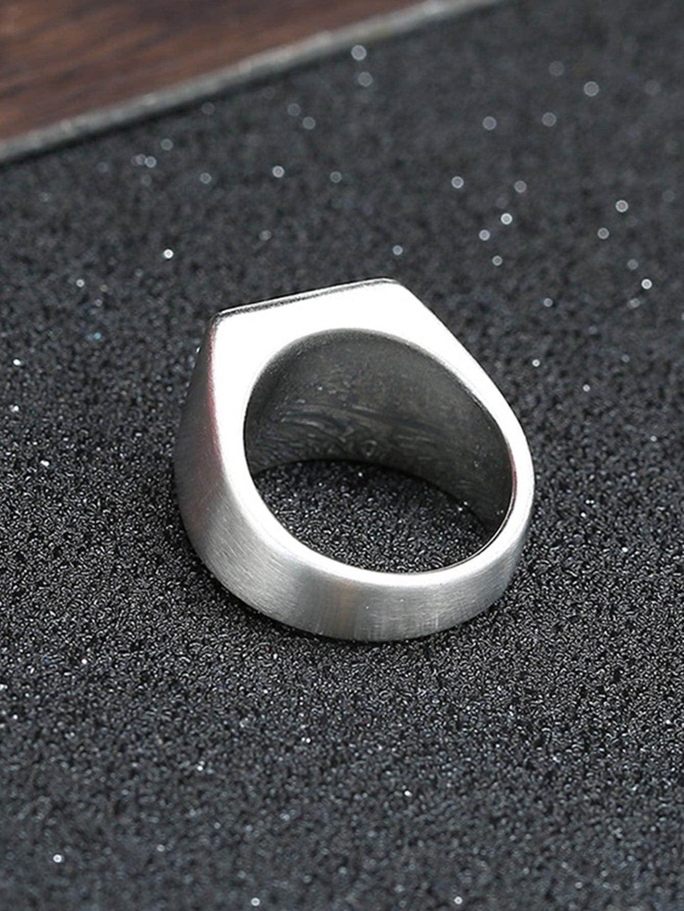 Bague Carrée Noire - Finch