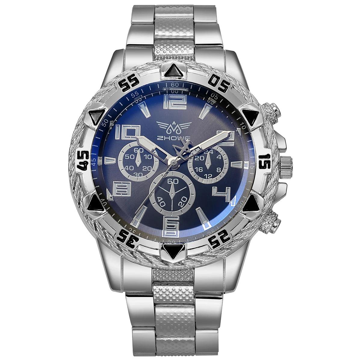 Montres pour hommes de style rock et heavy avec grand cadran