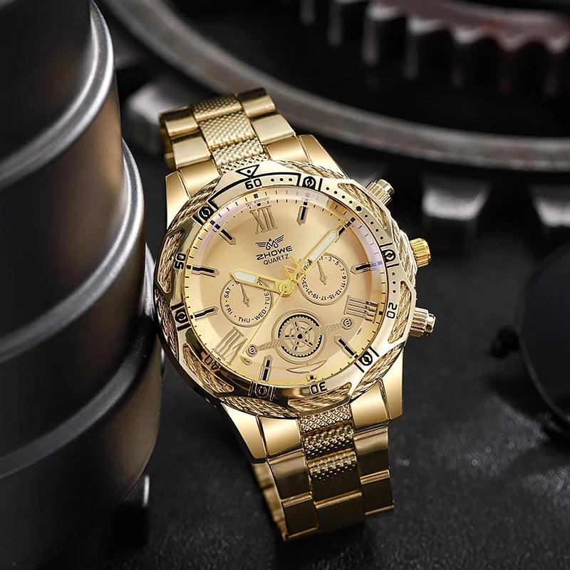 Montres pour hommes au style punk avec grand cadran, quartz